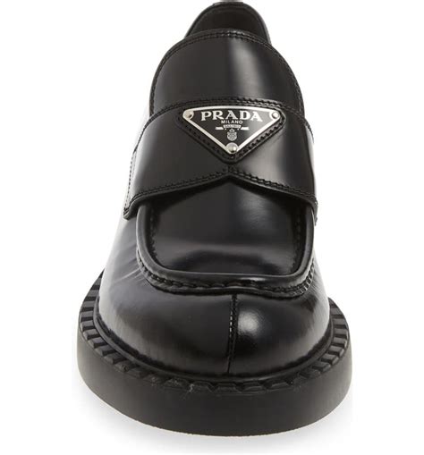 prada triangle logo shirt|prada triangle logo loafer women.